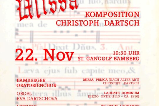 Uraufführung der „Missa prisca“ (Christoph Dartsch)