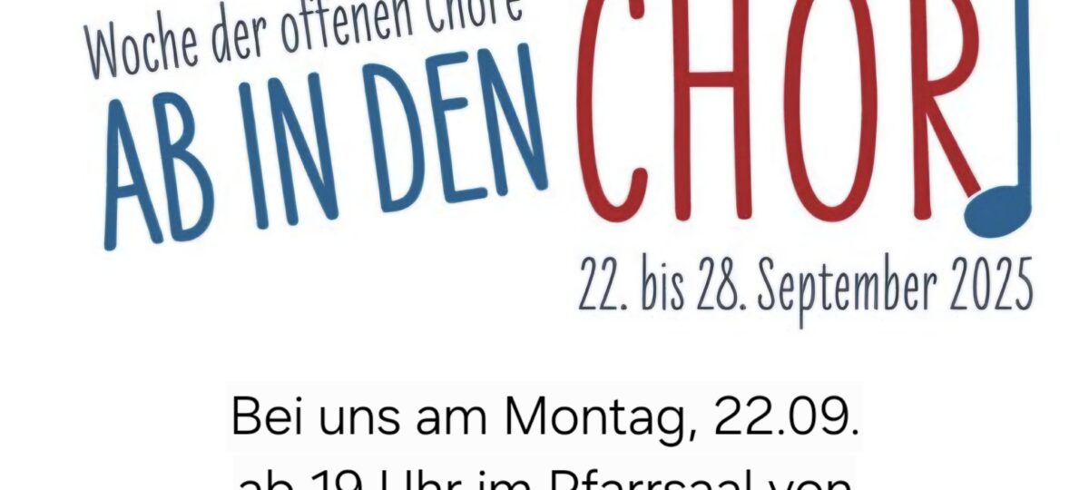 Woche der offenen Chöre 2025
